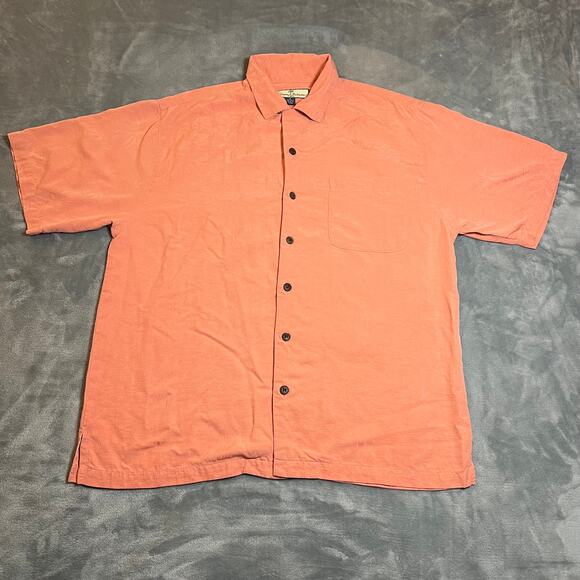 Tommy Bahama Men's 100% Silk Palm Tree Design Hawaiian Button Up Shirt Size MED - Picture 1 of 9